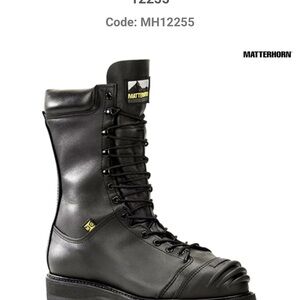 Black Tactical Lace-Up Boots